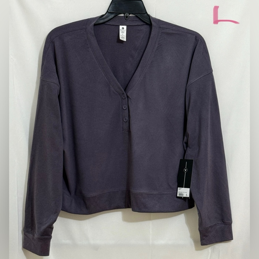 Purple V-Neck Sweatshirt